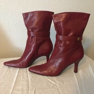 Antonio Melani Red Leather Boots